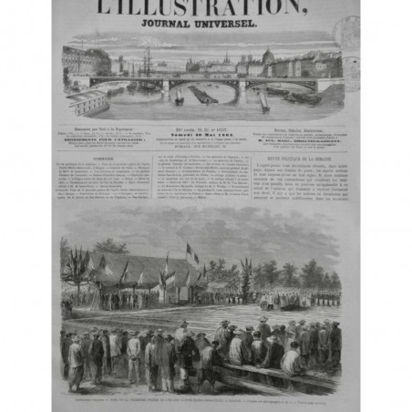 1863 I VIETNAM SAÏGON PREMIERE PIERRE EGLISE SAINT MARIE IMMACULEE