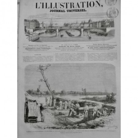 1863 I VIETNAM MARCHET BATTERIE CANON FEU ENNEMI OBSERVATOIRE ARBRE