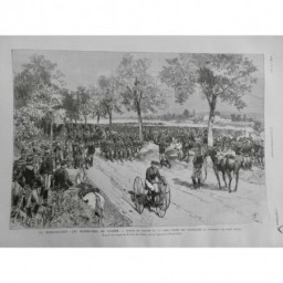 1887 I FRANCE MOBILISATION MANOEUVRE GUERRE TROUPE TRICYCLE