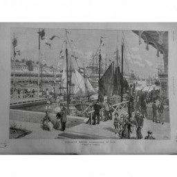 1887 I HAVRE EXPOSITION MARITIME BASSIN COMMERCE