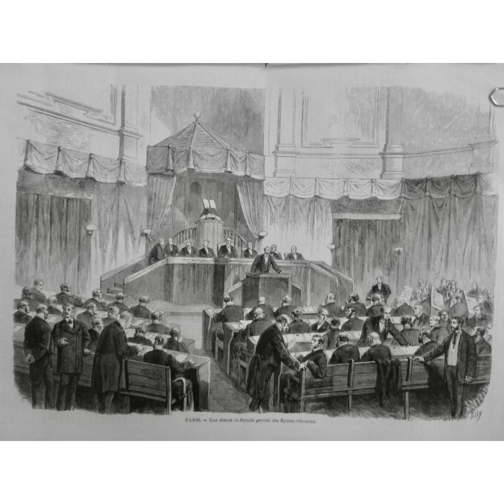 1872 I PARIS SEANCE SYNODE EGLISE REFORMÉE