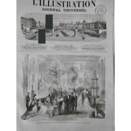 1867 I ROI PORTUGAL RECEPTION SALON-SERRE CHATEAU MEUDON NAPOLEON PRINCE