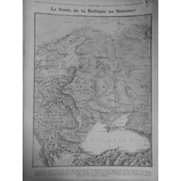 1915 E JUILLET GUERRE FRONT RUSS BALTIQUE DNIESTER CARTOGRAPHIE