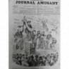 1861 JA TROMBONNE COMMERCE PAS PORTE BAGATELLE PROPAGANDE MUSICIEN INSTRUMENT