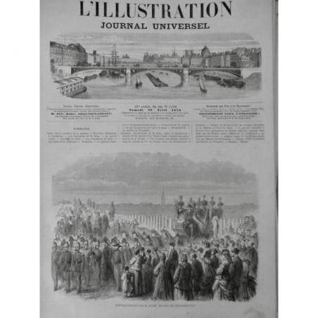 1871 I M.KUSS ENTERREMENT STRASBOURG MAIRE CORTEGE