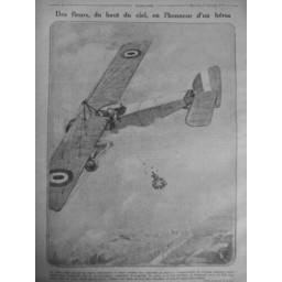 1915 E DECEMBRE GUERRE AVIATION HEROS CIEL ESCADRILLE FLEURS