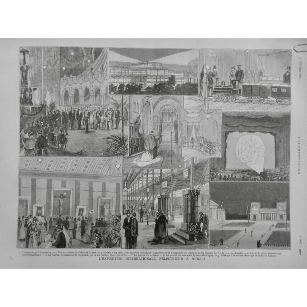 1882 I MUNICH EXPOSITION ELECTRICITÉ LUMIERE ECLAIRAGE