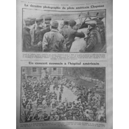 1916 E JUILLET GUERRE AVIATION PILOT CHAPMAN PRESIDENT CONDOLEANCE