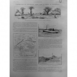 1893 I EXPEDITION MOURI ADAMAOUA MIZON VILLAGE TRIBU INDIGENE HUTTE WEHRLIN