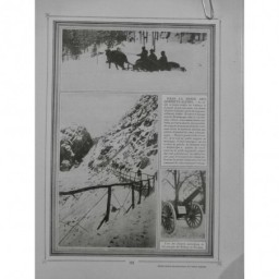 1917 PG SKI NORVEGE ALPES TRAINEAU NEIGE TELEPHERIQUE