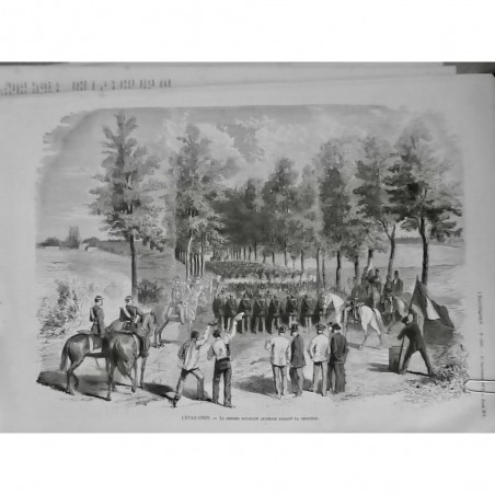 1873 I BATAILLON ALLEMAND EVACUATION FRONTIERE MARCHE OFFICIER