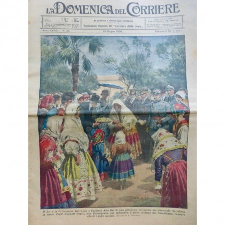 1926 DC CAGLIARI PRINCESSE GIOVANNA MARIAGE COSTUME CAMPIDANO BONBON