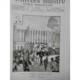 1894 UI SANS-TRAVAIL WASHINGTON MANIFESTATION CAPITOLE COXEI DESSIN DESTEZ