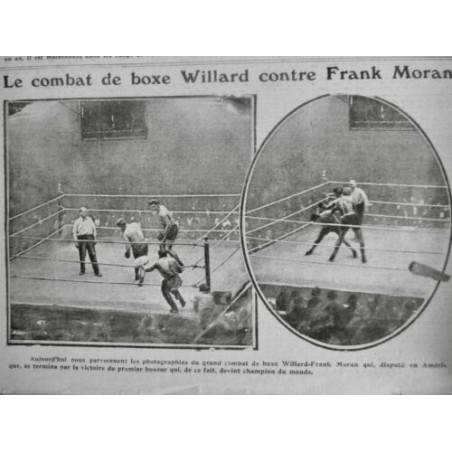 1916 E BOXE AMERIQUE COMBAT WILLARD CONTRE FRANCK MORAN