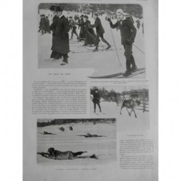 1909 I SKI NORVEGE JEUX NORD JO STOCKHOLM PATINAGE COURSE RENNE CONCOURS TIR