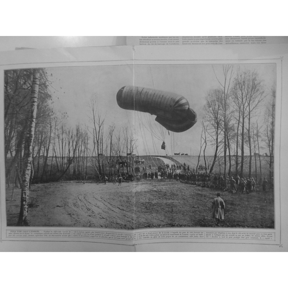 1916 PG BALLON DIRIGEABLE OBSERVATEUR AERIEN PICCARD