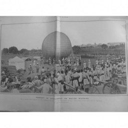 1907 MI BALLON DIRIGEABLE GONFLEMENT TIRAILLEUR ALGERIEN DAR EL BEIDA