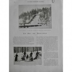 1900 SUI SKI SAUT NORVEGE PISTE COURSE VITESSE OBSTACLE