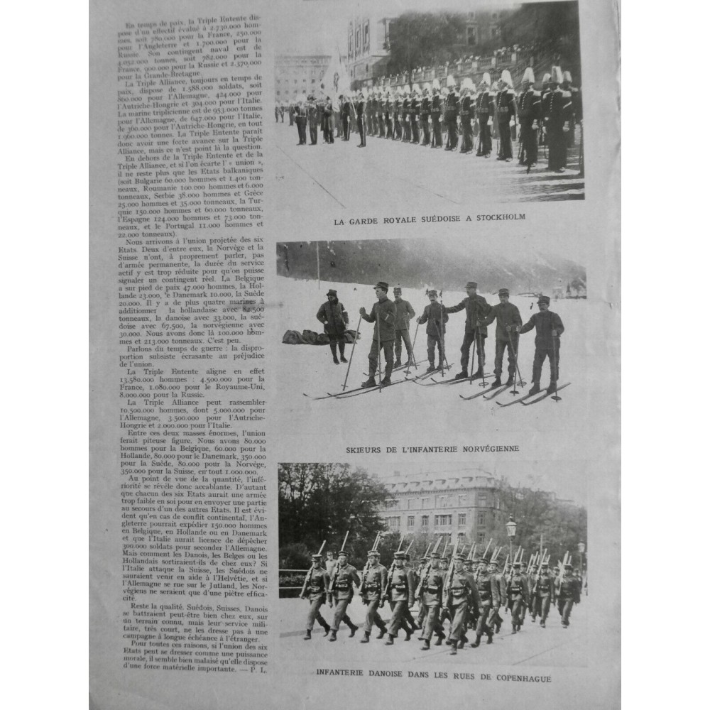 1914 LM SKI NORVEGE STOCKHOLM GARDE ROYALE SUEDOISE SKIEUR INFANTERIE