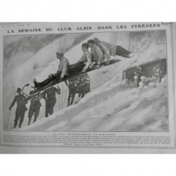 1910 VAGA SKI BOBSLEIGH PYRENEES CLUB ALPIN SAUT COURSE SCHMIDT