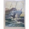 1927 DC NAVIRE GUERRE AMERICAIN COLLISION BALEINE MER QUEUE SECOUSSE