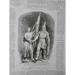 1871 MI SCULPTEUR VERCINGETORIX JEANNE D'ARC MONUMENT EMILE CHATROUSSE JANET