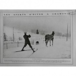 1908 VAGA SKI BOBSLEIGH CHAMONIX SPORT HIVER SKI KJÖRING HANSEN