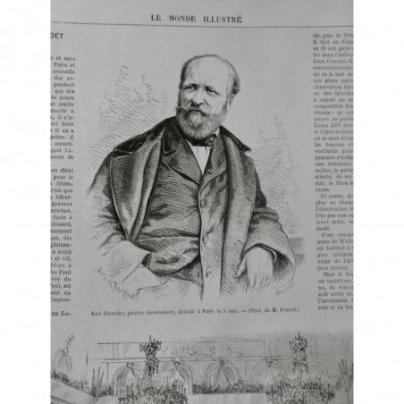 1871 MI KARL GIRARDET PEINTRE DESSINATEUR DECES PORTRAIT BIOGRAPHIE PHOTO FRANCK