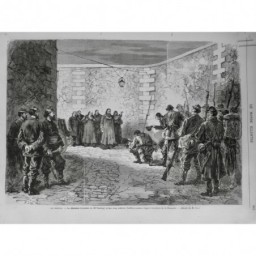 1871 MI MARTYRS PRISON ROQUETTE FUSILLADE DARBOY VICTIME OTAGE DESSIN LIX