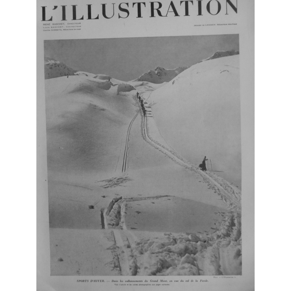 1941 I SKI SPORT HIVER VALLONNEMENT GRAND MONT COL FORELE SKI FOND