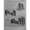 1908 VAGA SKI CHASSE NEIGE TRAINEAU CHARCOT MOTEUR COL LAUTARET