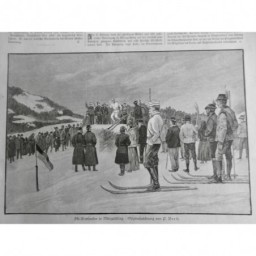 1892 DJI SKI SAUT CONCOURS JURY TABLEAU BREIT