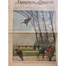 1928 DC PARIS TOUR EIFFEL SAUT PARACHUTISTE MARCELLO HAGET