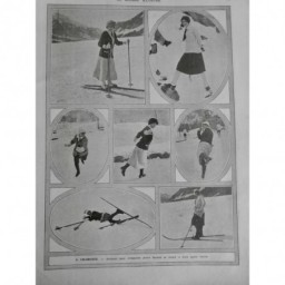 1912 MI SKI CHAMONIX FEMME SPORT PATINEUSE SKIEUSE