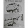 1911 MI SKI PYRENEES PISTE CAUTERET NEIGE EXCURSION TRAINEAU MONT LOUIS