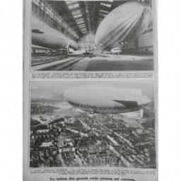 1928 PI DIRIGEABLE AMERICAIN LOS ANGELES CROISEUR AERIEN HANGAR ITALIA