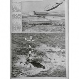 1933 PI DIRIGEABLE AMERICAIN CROISEUR PATROUILLE AERIENNE MACON AVION PHARE MER