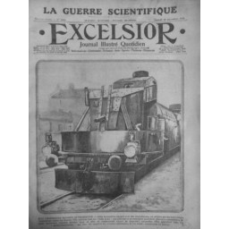 1915 E NOVEMBRE GUERRE LOCOMOTIVE BLINDEE AUTRICHIENNE MITRAILLEUSE