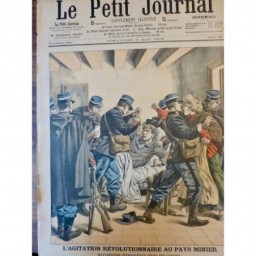 1906 MINE COURRIERES MINEUR ARRESTATION EMEUTIER CORON DOMICILE AGENTS