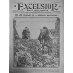 1915 E NOVEMBRE GUERRE MONTENEGROT MONTAGNE CRENEAUX GUETTEURS ENNEMIS