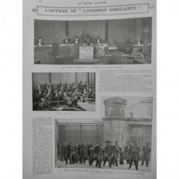 1908 MI AFFAIRE AUBERGE SANGLANTE TRIBUNAL ASSISES ACCUSES PARROT BRANCHERY