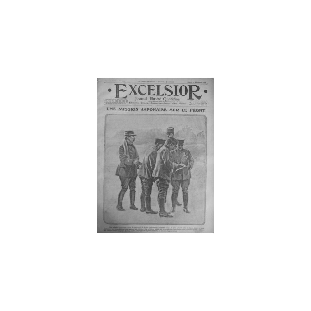 1915 E DECEMBRE GUERRE FRONT FRANCAIS MISSION JAPONAISE DEFENSE