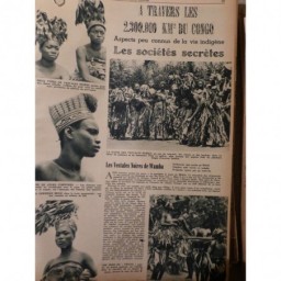 1946 PI CONGO VIE INDIGENE VESTALE NOIRE WAMBA DANSE CHANT TAM TAM HOCHET MODE