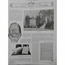 1908 MI MUSEE FLAUBERT VILLA TANIT ANTIBES MANUSCRIT MASQUE