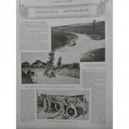 1908 MI AUTOMOBILE COUPE GORDON BENNETT LAUTENSCHLAGER VAINQUEUR