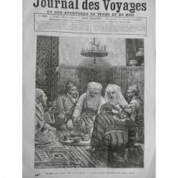 1883 JDV ORIENTALISME KALMOUKS FETE LAMPES PREPARATIF VIN PRIERE CARTES