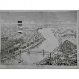 1861 MI HONGRIE PESTH DANUBE VUE GENERALE