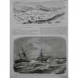 1866 MI ALGERIE NAUFRAGE BORYSTHENE VAPEUR MESSAGERIE IMPERIALE