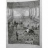 1883 UI MILITAIRE EXERCICE EQUESTRE CHEVAUX MANEGE VOLTIGE DESSIN BURNAND