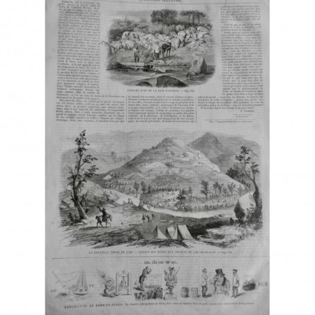 1858 UI OR MINES LAC OKANAGAN CAMPEMENT LAVEUR TAMIS